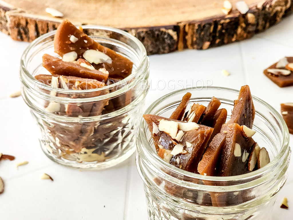 Homemade Almond Toffee on Rhombus