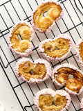 Heart Palmier Cookies on White