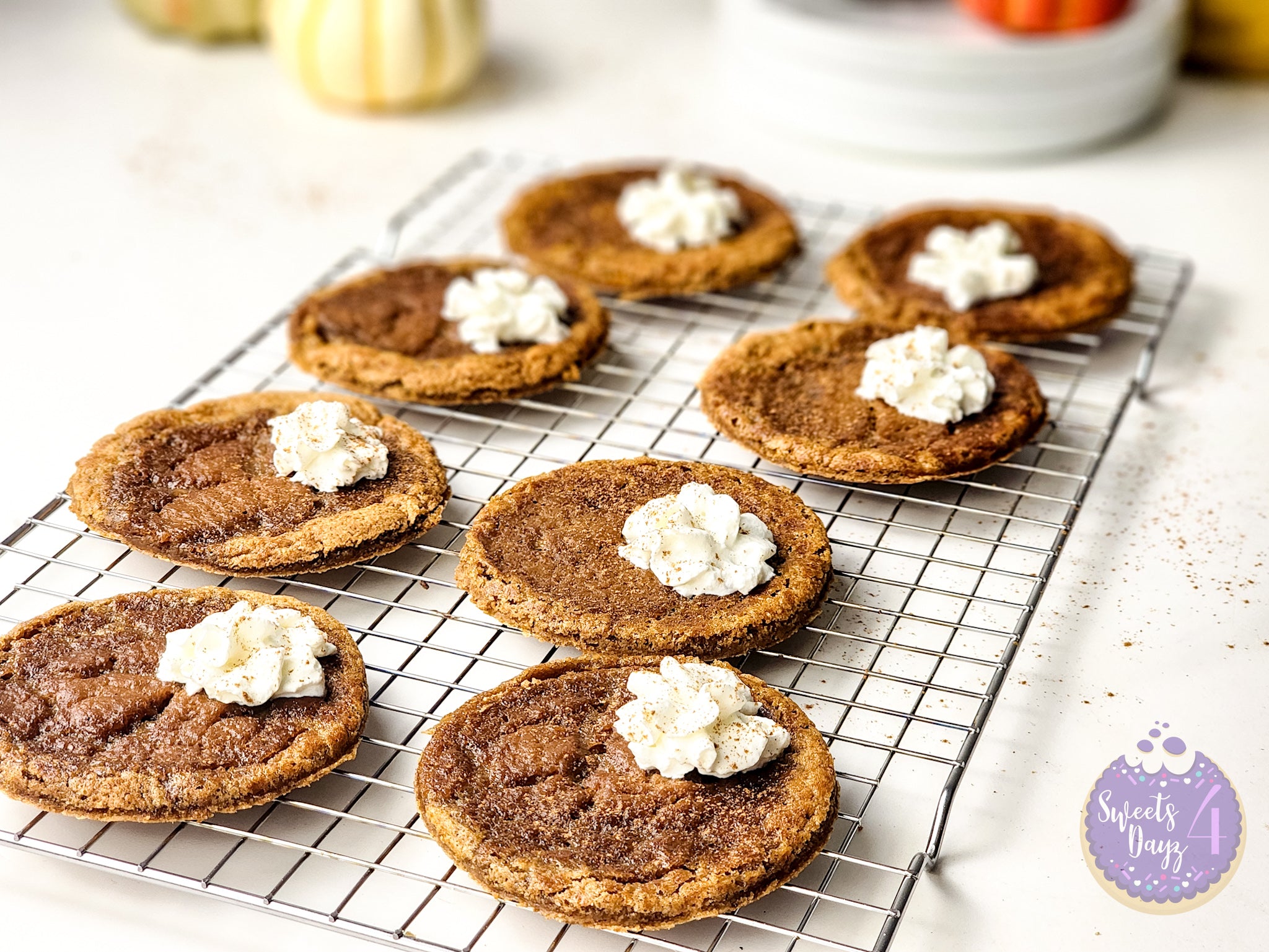 Pumpkin Pie Cookies on White