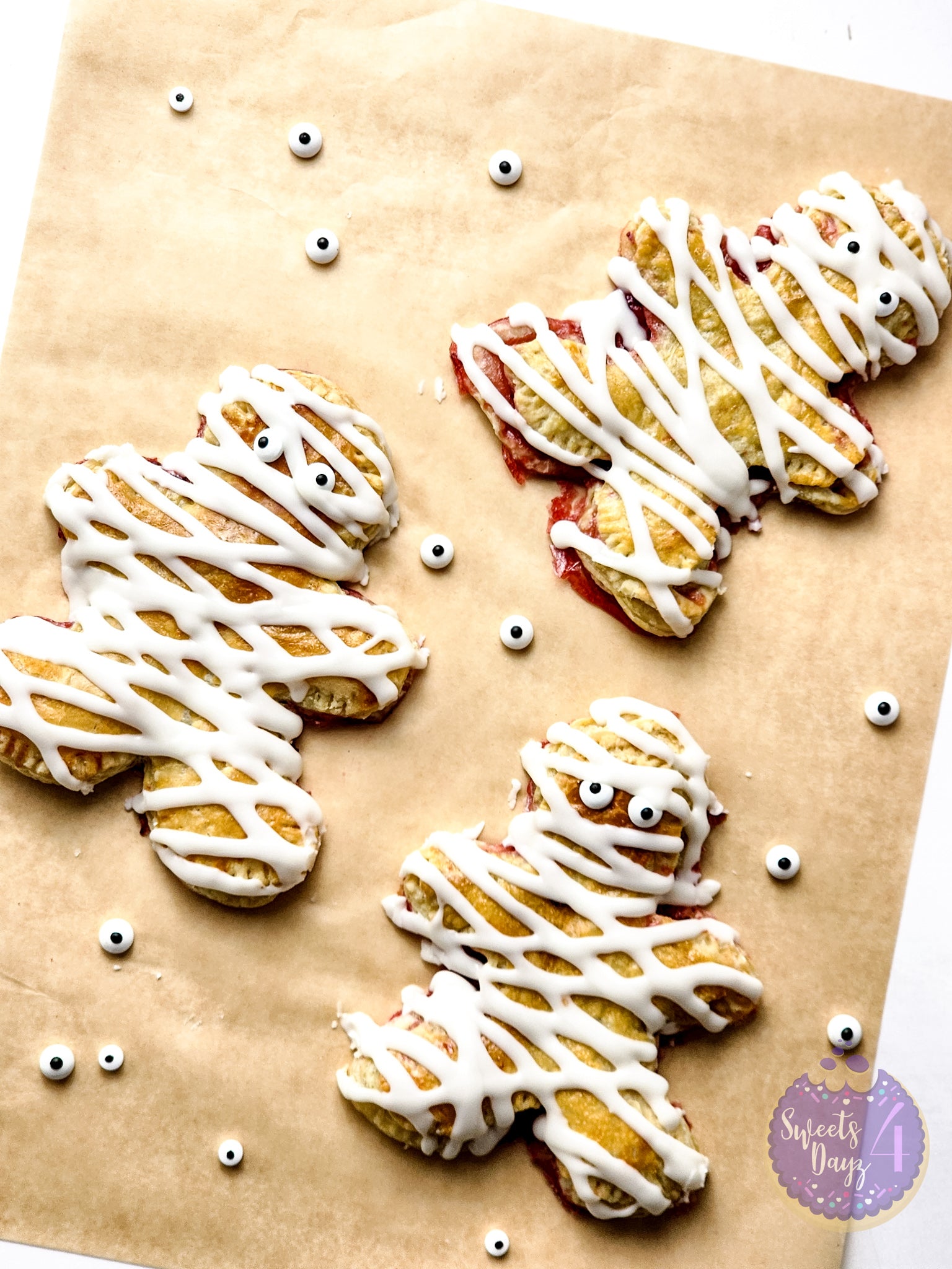 Mummy Halloween Poptarts on White