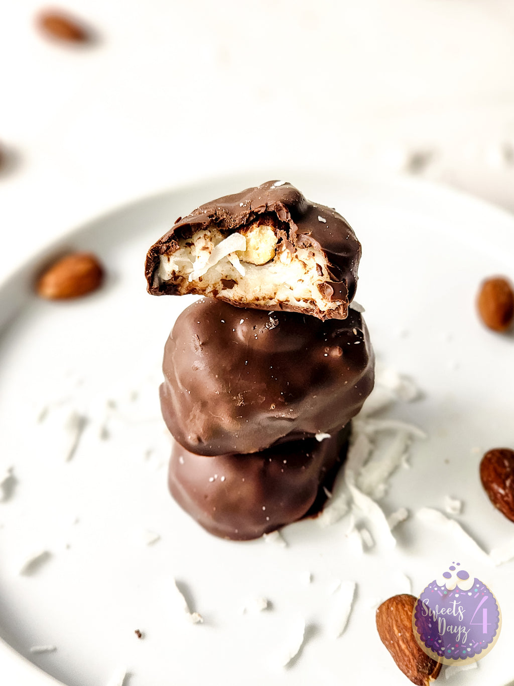 Homemade Almond Joy Bites on Rhombus