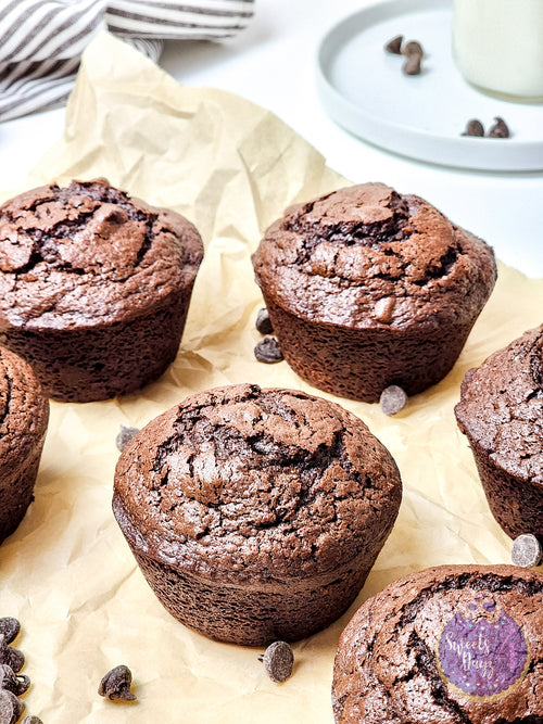 Brownie Muffins on White