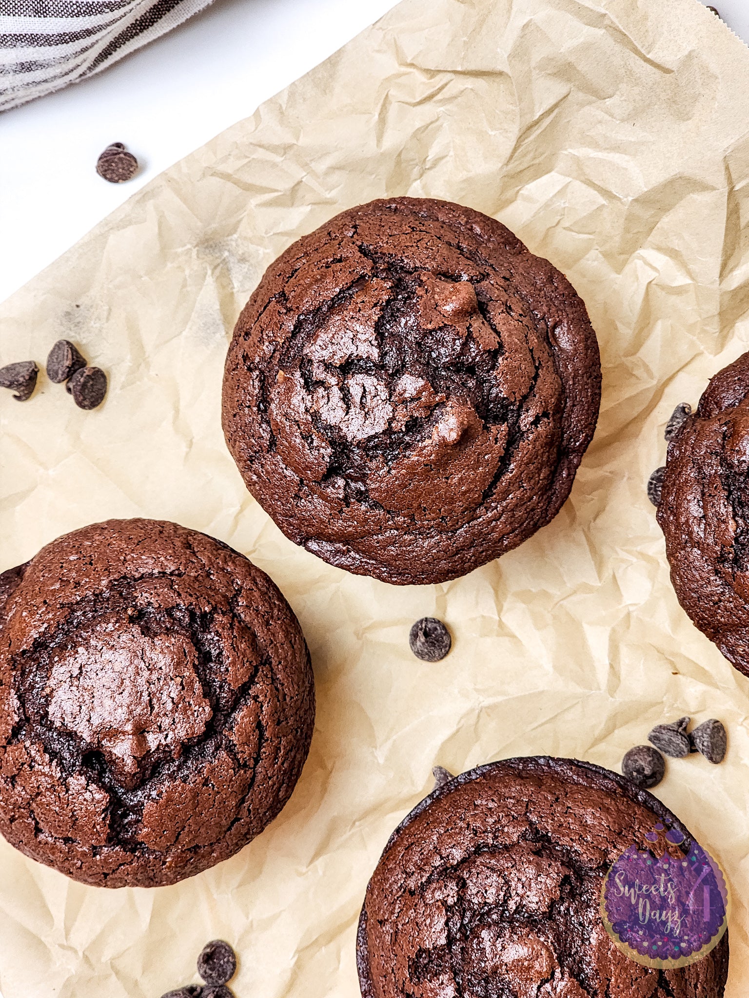 Brownie Muffins on White