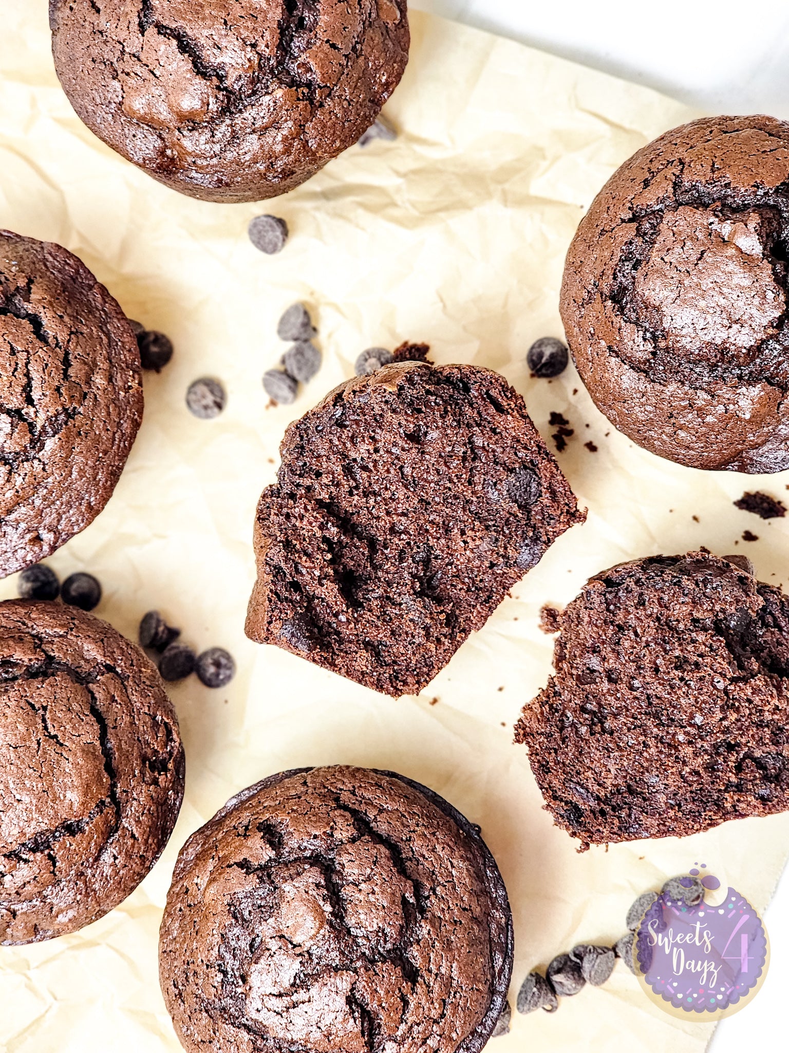 Brownie Muffins on White