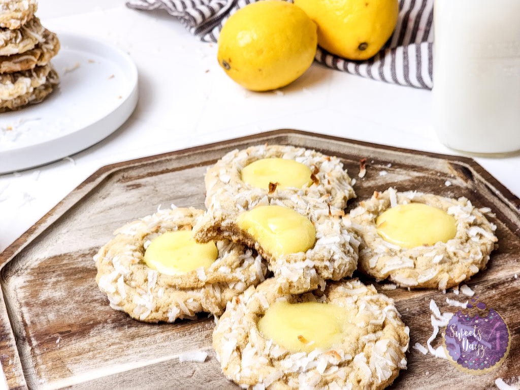 Coconut Lemon Curd Cookies on Rhombus