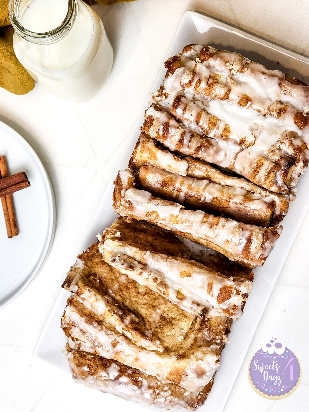 Cinnamon Pull Apart Bread on Rhombus