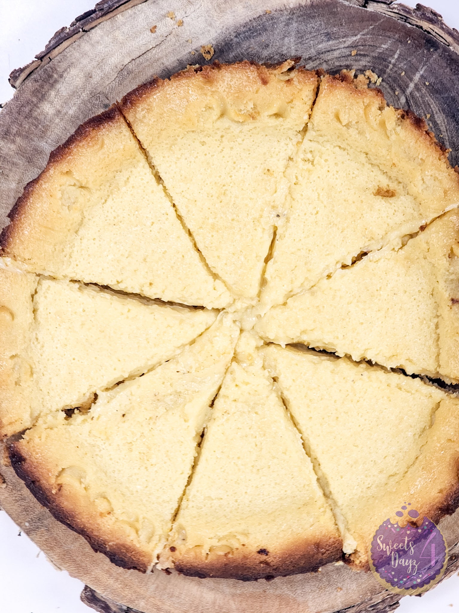 Lemon Gooey Butter Cake on White