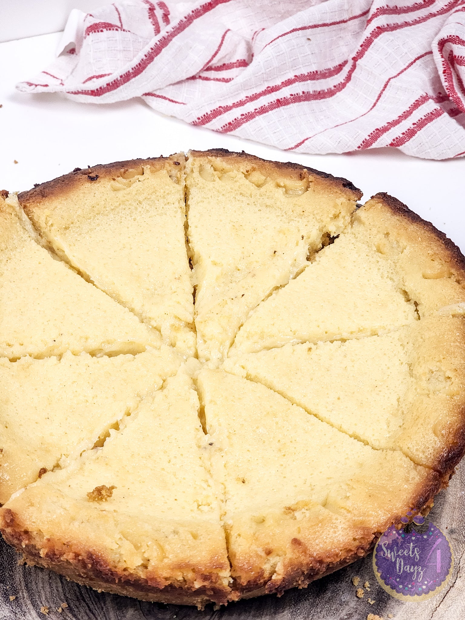Lemon Gooey Butter Cake on White