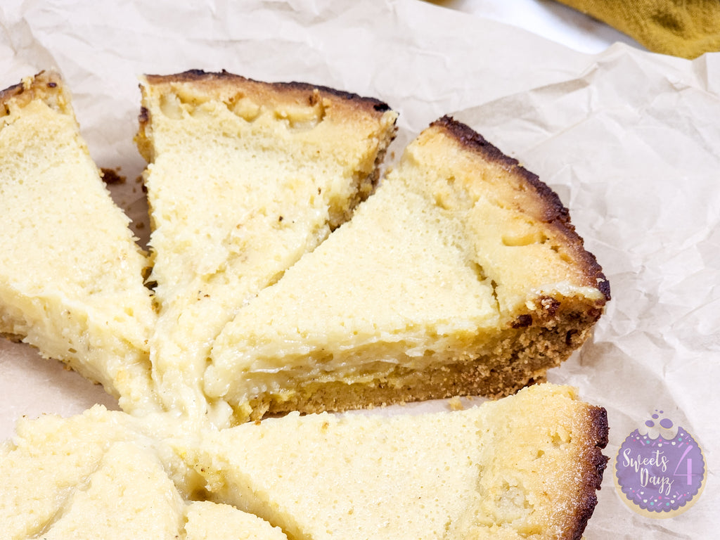 Lemon Gooey Butter Cake on Gold Marble