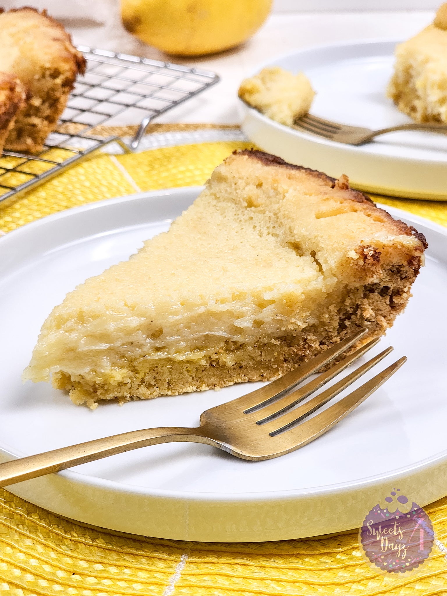 Lemon Gooey Butter Cake on Rhombus