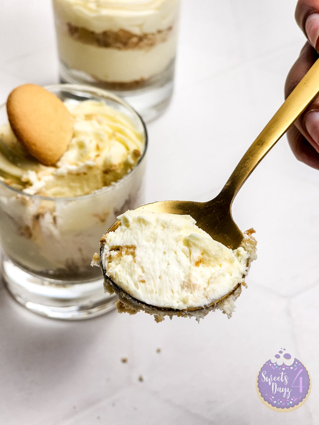 No Bake Vanilla Cheesecake Cups on Rhombus