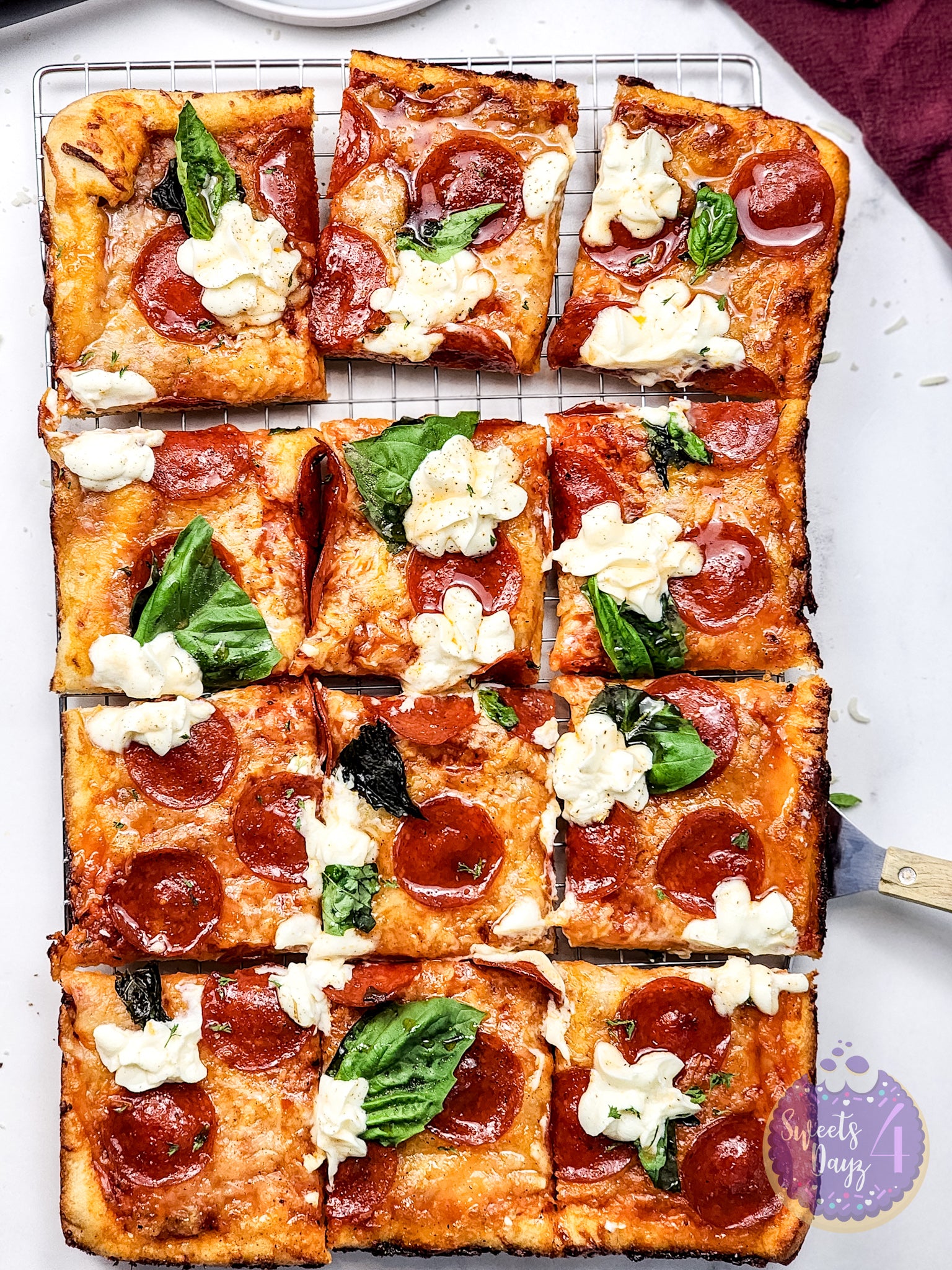 Honey Hot Pepperoni Pizza on Marble